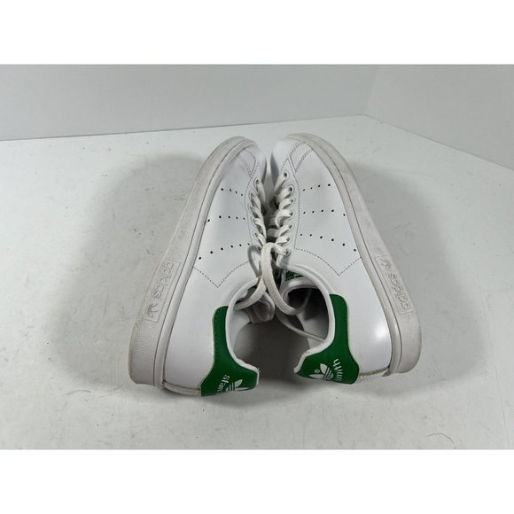 ADIDAS STAN SMITH WHITE LEATHER SHOES WITH GREEN TRIM MENS 7 Women 9 - Picture 5 of 8